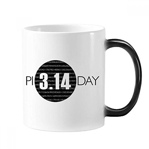 3 . 14πの日記念日 熱に敏感な色を変えてマグカップギフトミルクコーヒーを扱う350 mlでモーフィング